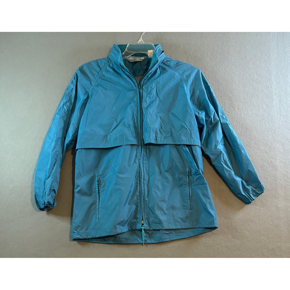 VTG Woolrich The Teton Group Windbreaker Womens M Teal  Hooded Jacket 90s